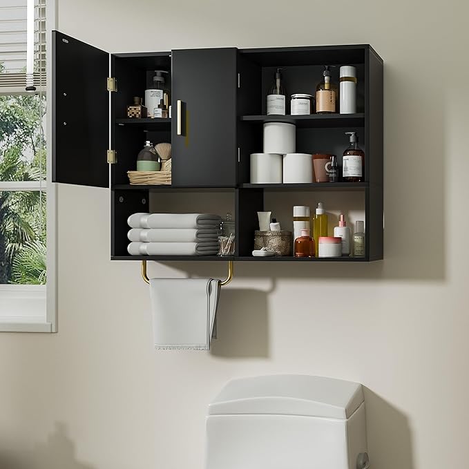 Bathroom Wall Cabinet Wood Large Wall Mounted Medicine Cabinet - Image 6