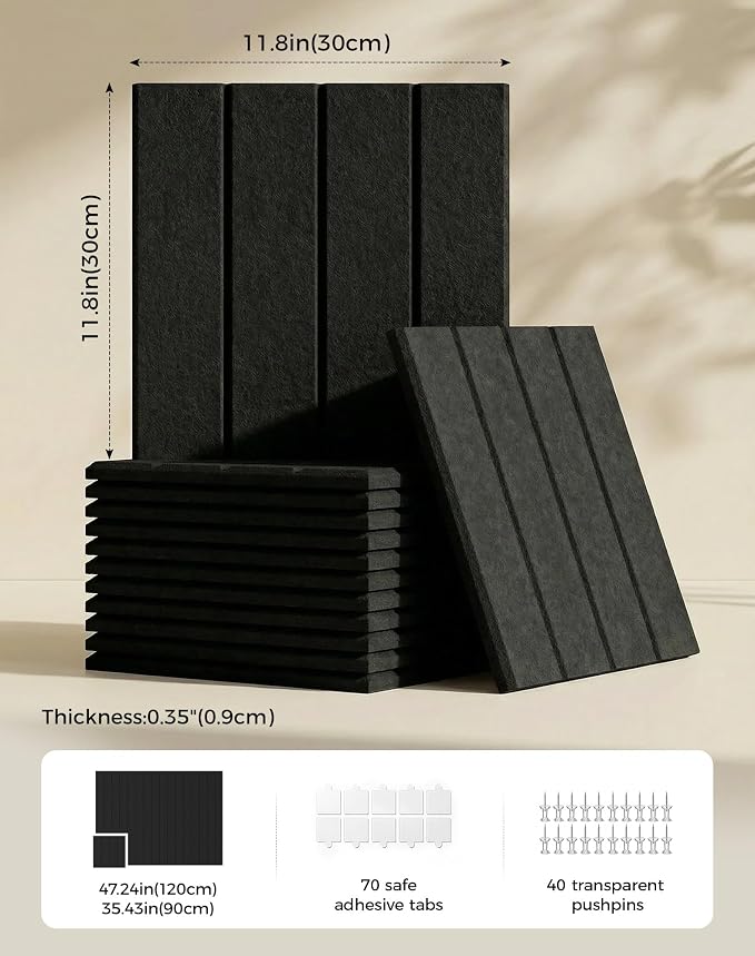 Aothia 12-Pack Felt Bulletin Board Tiles - Image 2