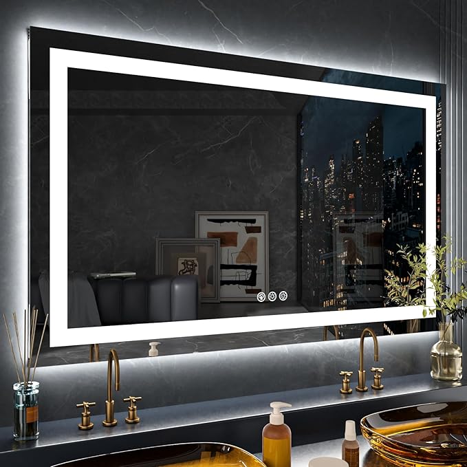LOAAO 72"X36" Inch RGB LED Bathroom Mirror by LOAAO