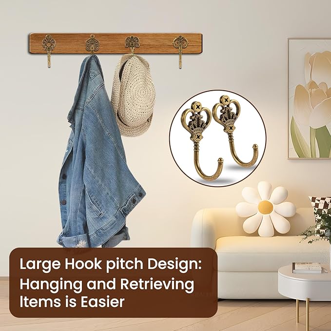 10 PCS Vintage Metal Wall Hooks, Bohemian Decorative Hook - Image 5