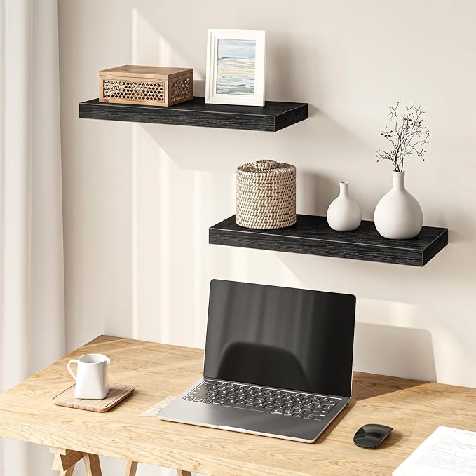 Fixwal Floating Shelves for Wall, 15.7" Wood Wall Mounted Shelves for Living - Image 4