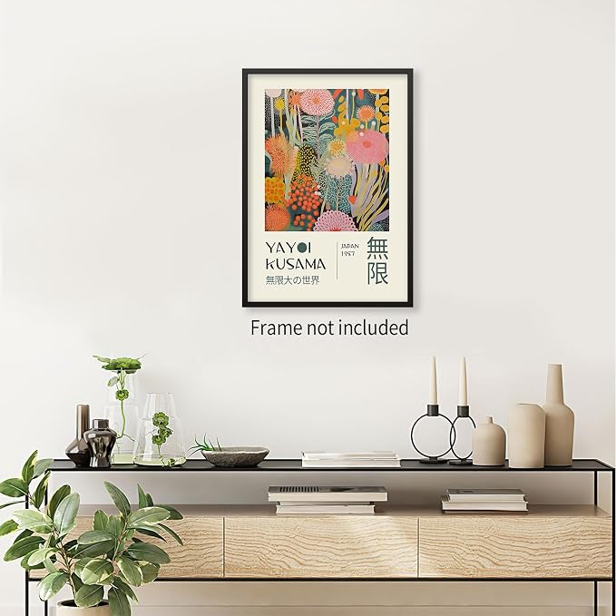 Abstract Yayoi Kusama Posters Japanese Wall Art Vintage Tokyo Aesthetic Prints - Image 5