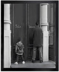 Funny Bathroom Decor Black and White Framed Wall Art, Retro Comedy Movie by TWNSWALLART