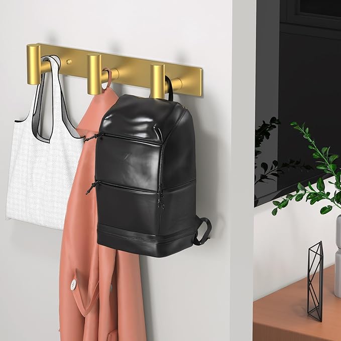 Wall Mounted Coat Rack-3 Hooks, Heavy Duty Stainless Steel Wall Hooks - Image 2