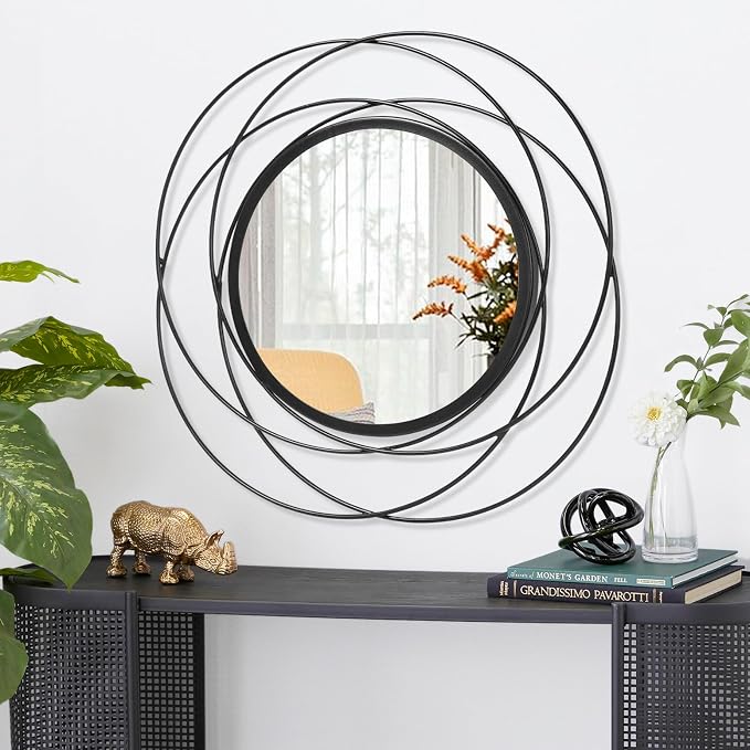 Decorative Mirrors Black Circle Mirror - Image 2