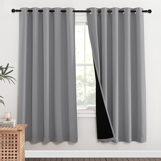 NICETOWN Full Shade Curtain Panels, Pair of Energy Smart & Noise Blocking Out - Image 2