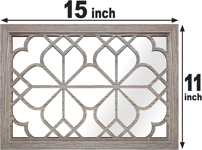 Wocred Set of 2 Rectangular Wall Mirror, Gorgeous Rustic Farmhouse Accent Mirror - Image 7