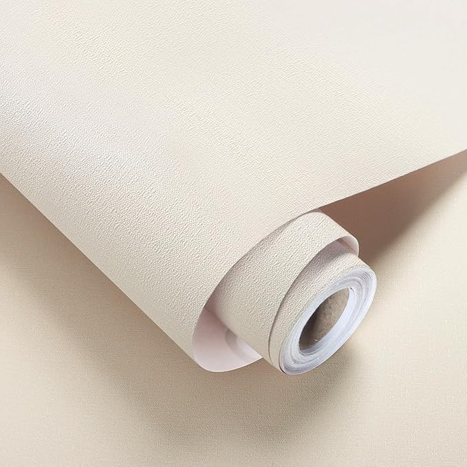 Grasscloth Peel and Stick Wallpaper Beige Faux Linen Wallpaper 15.7inch x by lenify