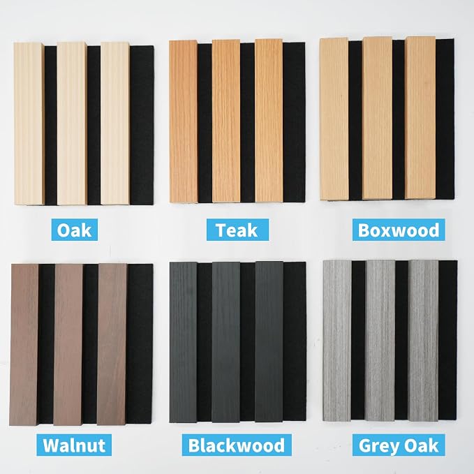 Art3d 6-Pack Acoustic Wood Slat Wall Panel Sample - Image 2