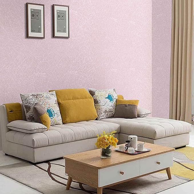 Abyssaly Pink Wallpaper Stick and Peel Removable Self Adhesive Pink Wall Paper - Image 8