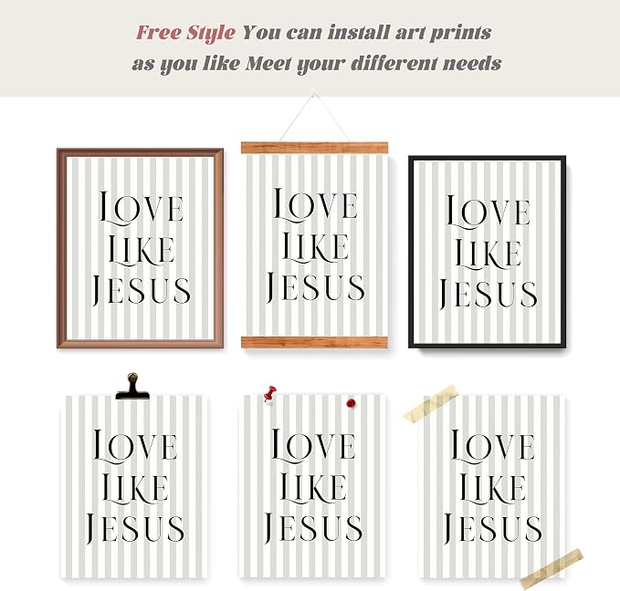 LARTSFRO Coquette Black Bow Jesus Wall Art Decor Posters, Inspirational Bible - Image 4