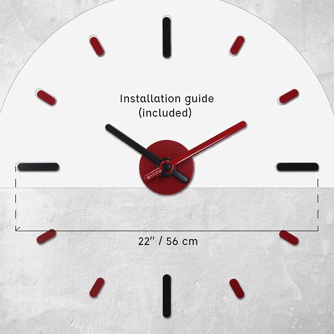 Presentime & Co Large Frameless DIY Wall Clock - Image 7