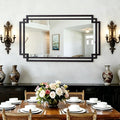 24" x 47" Large Black Mirror for Wall Decor, Elegant Living Room Mirror by AutdotWallMirrors