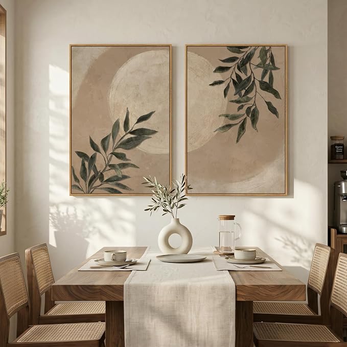 Large Framed Botanical Moon Wall Art - Image 4