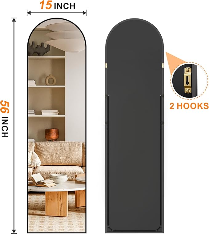 TRAHOME Arched Full Length Mirror, - Image 2