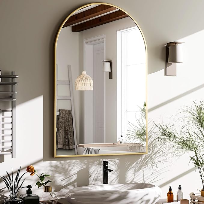 HARRITPURE 20"x30" Arched Bathroom Mirror by HARRITPUREHome