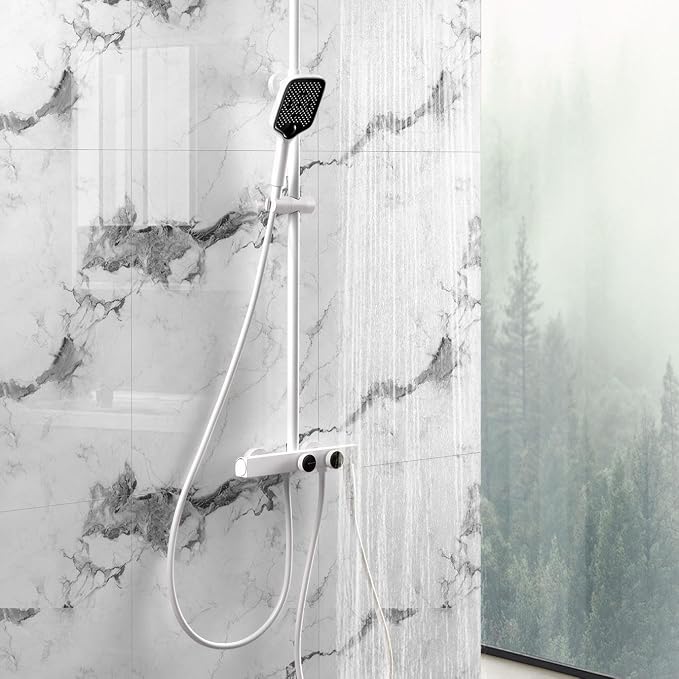 10pcs Thick Marble Peel and Stick Waterproof Wall Panels, Heat-Resistant - Image 3