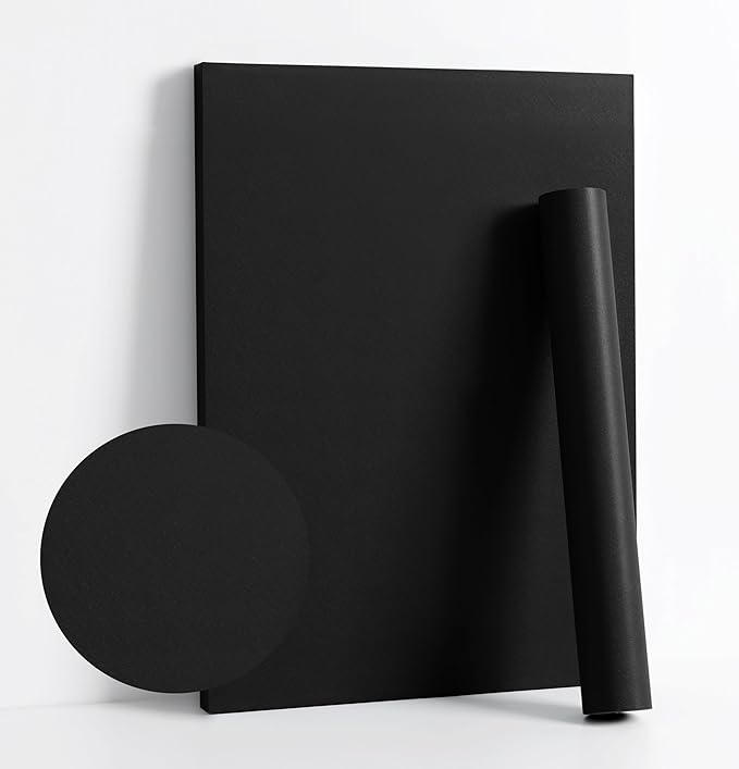 Dimoon 78.7''x17.7'' Black Peel and Stick Wallpaper Contact Paper Modern Self by DIYYOURMOON