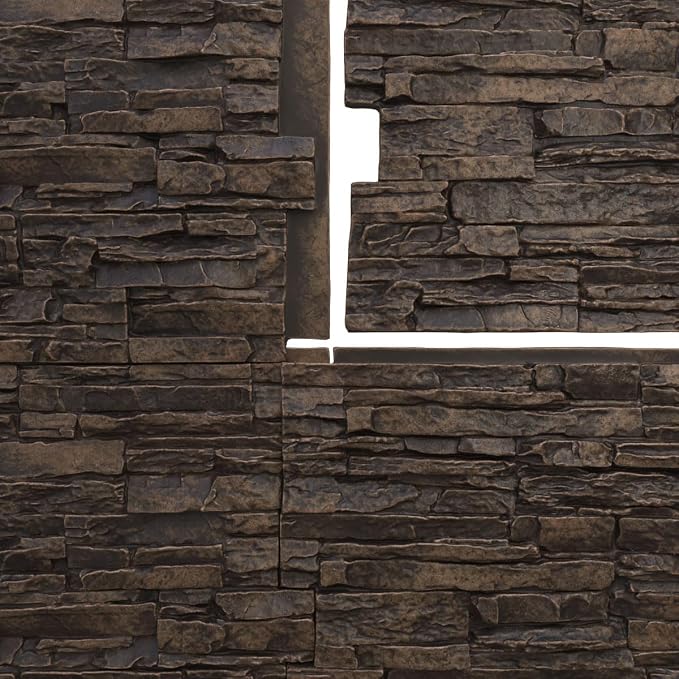EverStone Canyon Ridge Faux Stone Panel, 45 3/4"W x 24 1/2"H x 1 1/4"D - Image 9