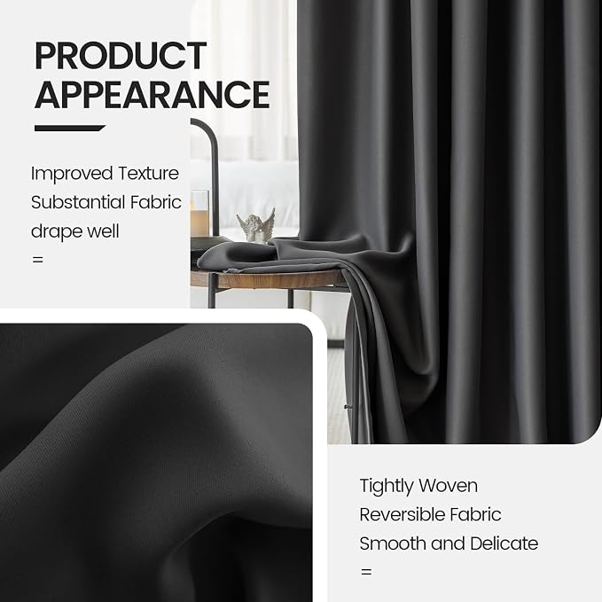 Room Divider Curtains for Ceiling Track System or Rod Blackout Privacy Floor to - Image 4
