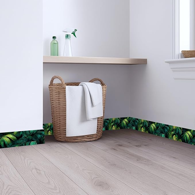 Tropical Leaf Wallpaper Border 196x4 Inch Peel and Stick Wall Border Self - Image 8