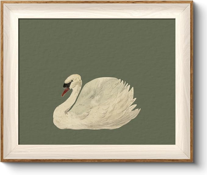 VIYYIEA Framed Wall Art for Living Room, Swan Canvas Prints, Animals Painting by VIYYIEAART