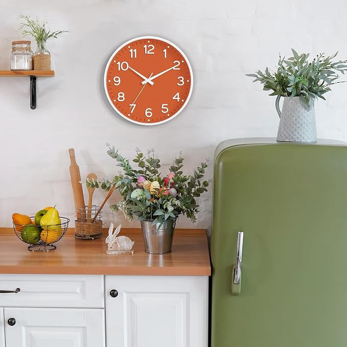 Roymnie Wall Clock, Silent Wall Clocks Battery Operated 8 Inch-Modern Non - Image 2