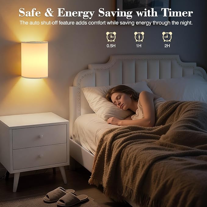 Battery Operated Wall Sconce Set of Two: 10000mAh Wireless Wall Light - Image 8