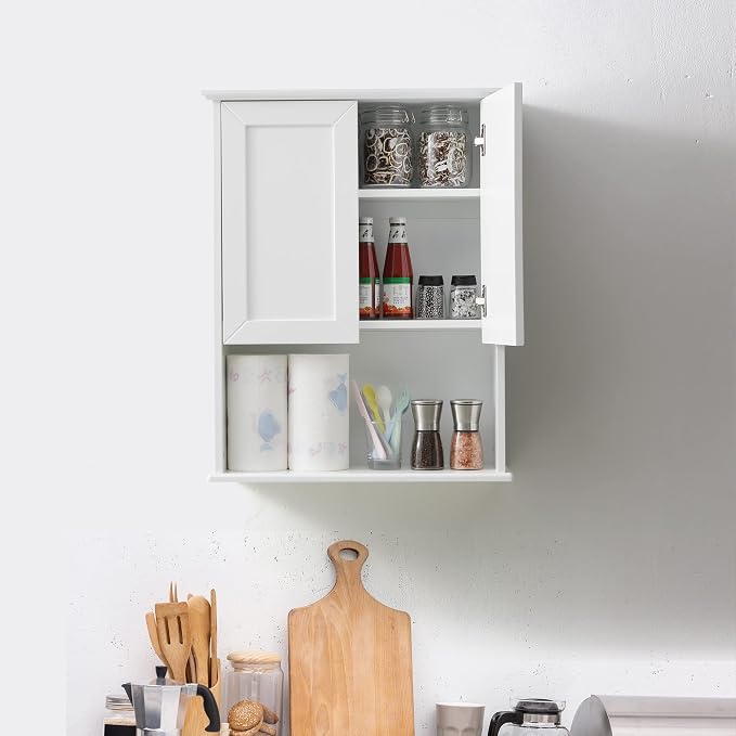 VANIRROR Bathroom Wall Cabinet Wooden Medicine Cabinet Buffering Hinge MDF - Image 7