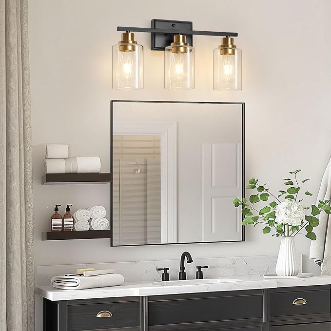 Unicozin 3 Light Bathroom Light Fixtures, Modern Vanity Lights Over Mirror - Image 7