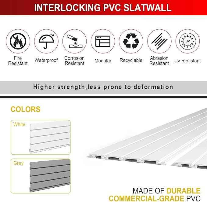 Garage Slatwall Panel Wall Organizer - Image 3