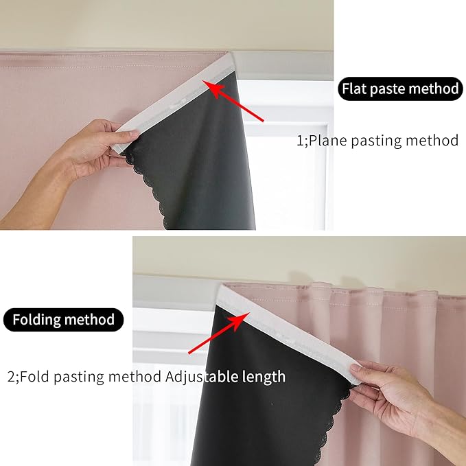 AJAZZ self Adhesive Portable 100% Blackout Curtains Simple and Easy to - Image 4