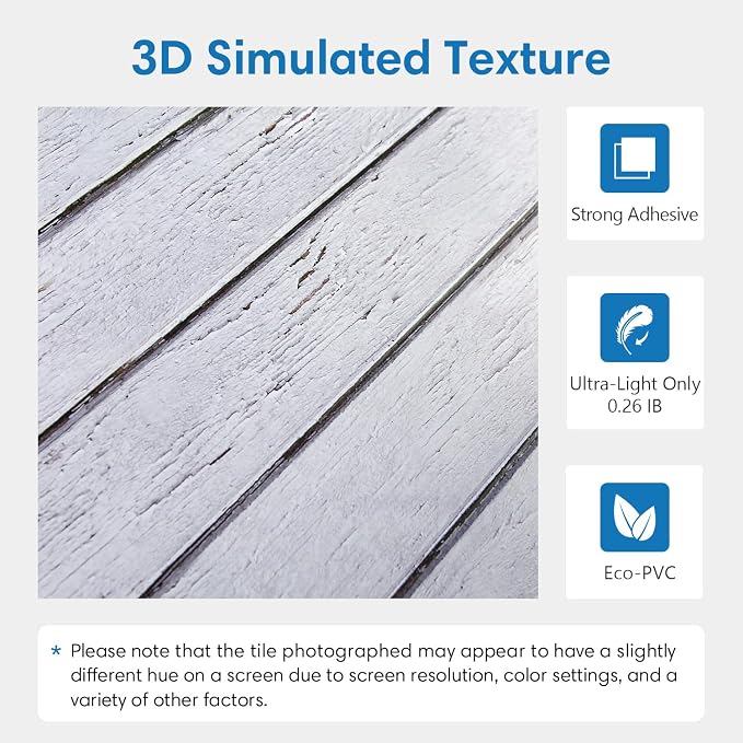 COMSTICKC 3D Faux Wood Wall Sticker, Peel and Stick Wall Covering, DIY - Image 3