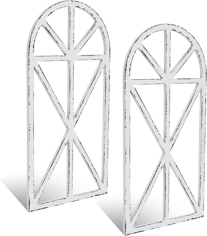 SwallowLiving Set of 2 Large Farmhouse Window Frame Wall Decor, 16x32 Inch - Image 9