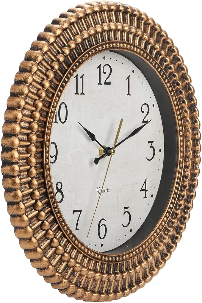 Bekith Wall Clock 12 Inch Silent Non-Ticking Retro Wall Clocks Battery Operated - Image 5
