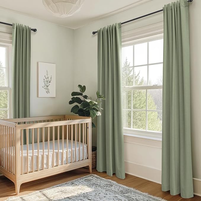 100% Blackout Shield Linen Blackout Curtains - Image 6