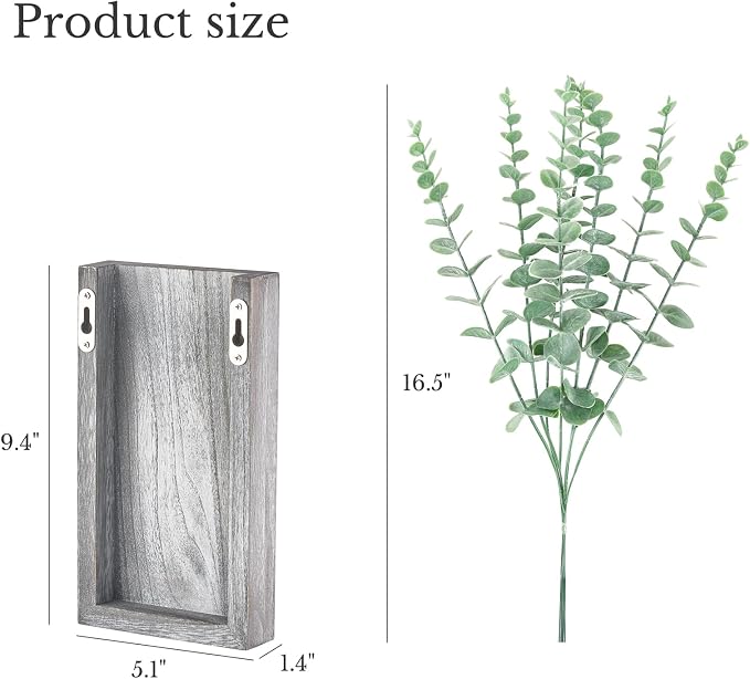Dahey 2 Pack Wood Wall Planter Vase - Image 3