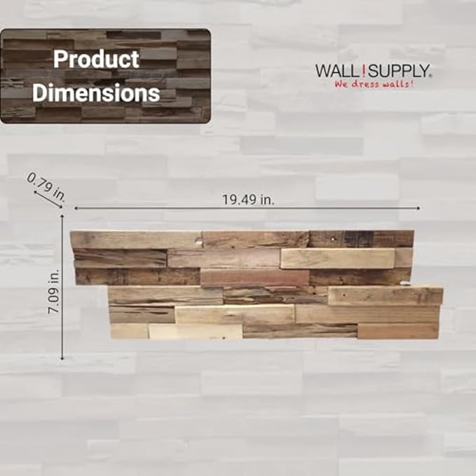 Wall!Supply 3D Wall Panels – Reclaimed Rustic Asian Teak Wood – Home Decor - Image 6