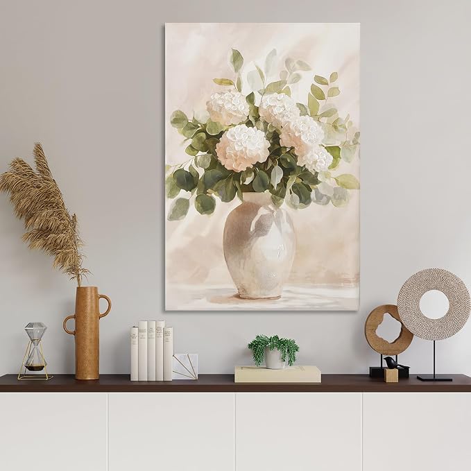 Hand painted Rustic Farmhouse Flower Canvas Wall Art, Soothing Calming Nature - Image 6