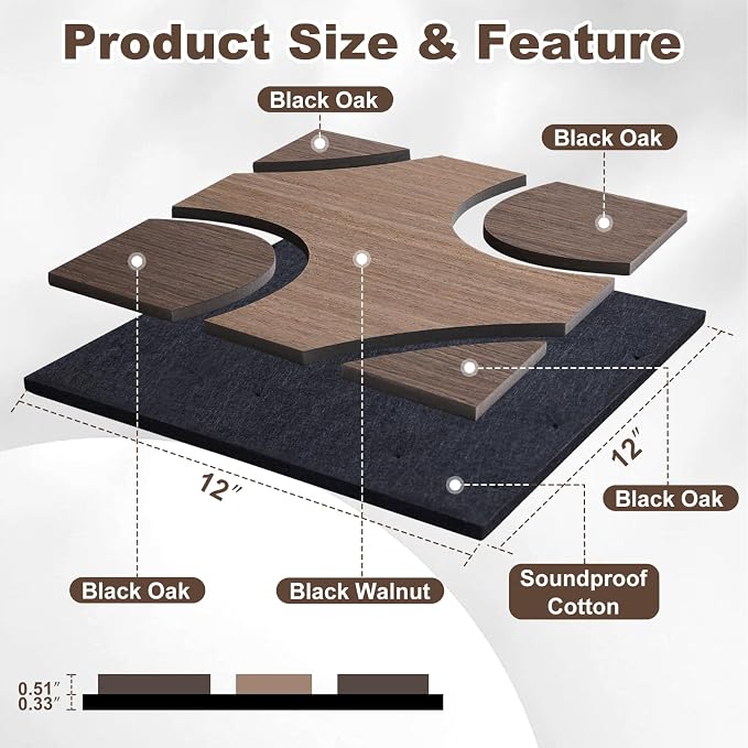 Acoustic Wood Slat Panels, 3D Fluted Wood Panel Sound Absorbing Panel - Image 3