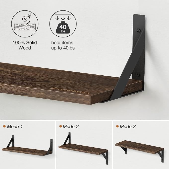 Forbena 24 Inch Long Floating Shelves - Image 8