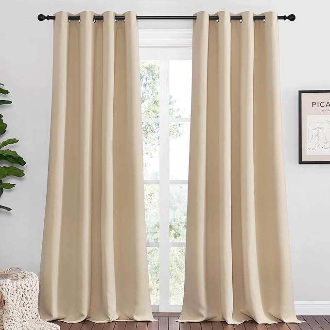 NICETOWN Bedroom Blackout Curtains Panels, 1 Pair, 55 inches by 94 Inch by NICETOWN