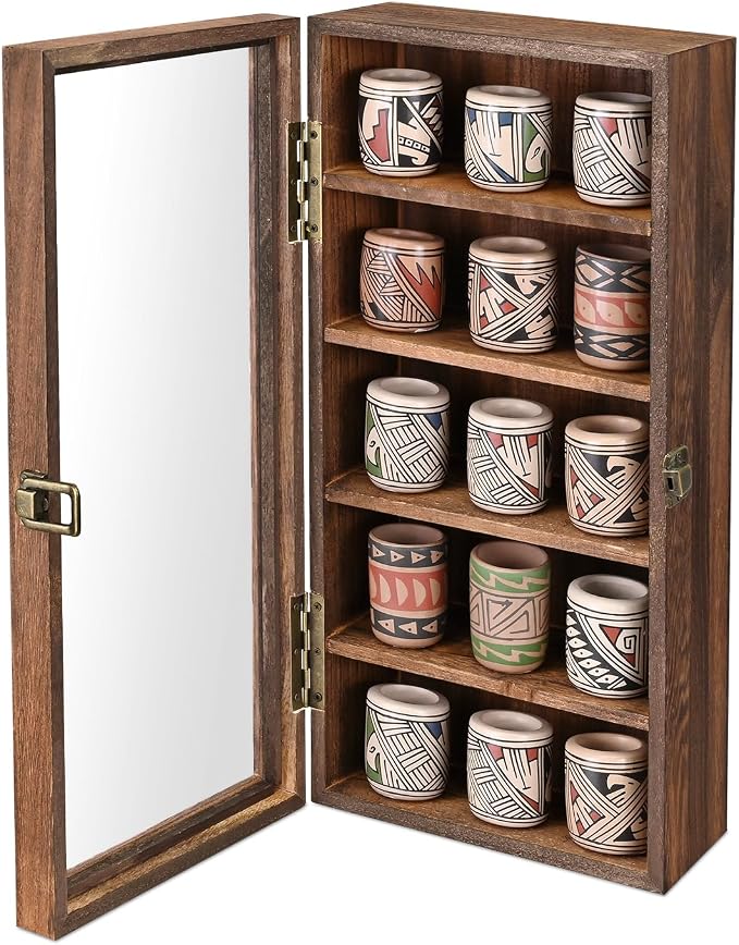 Ikee Design Wall Mounted Wooden Collectible Display Case 5 Shelf Display by IkeeDesign