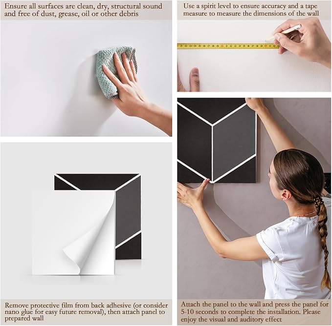 12Pack Acoustic Panels, Self-Adhesive Sound Proof Panels - Image 5