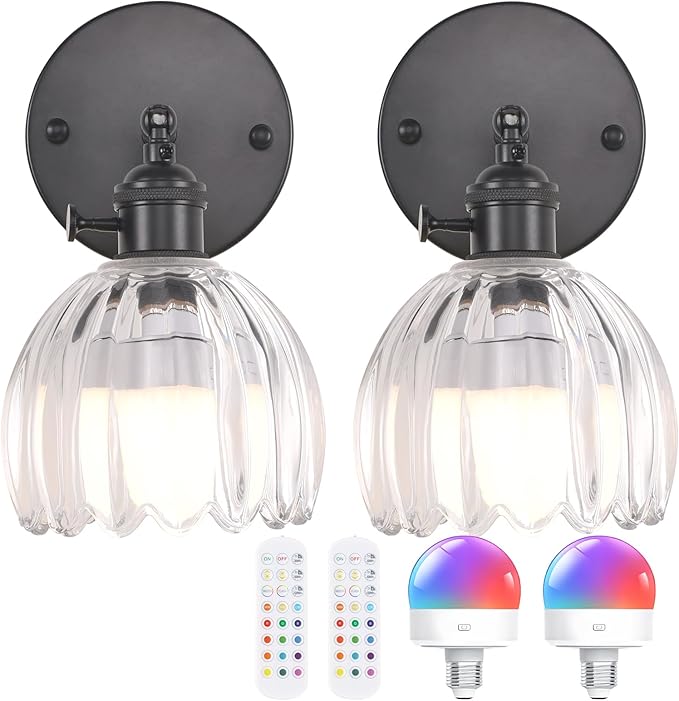Shenmoyl Vintage Battery Operated Wall Sconce by Shenmoyl