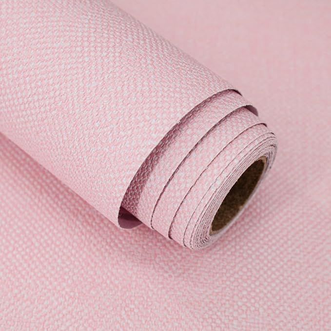 Pink Grasscloth Peel and Stick Wallpaper Textured Contact Paper 15.7inch x by lenify