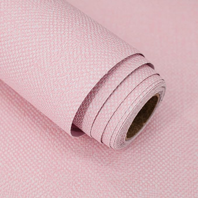 Pink Grasscloth Peel and Stick Wallpaper Textured Contact Paper 15.7inch x by lenify