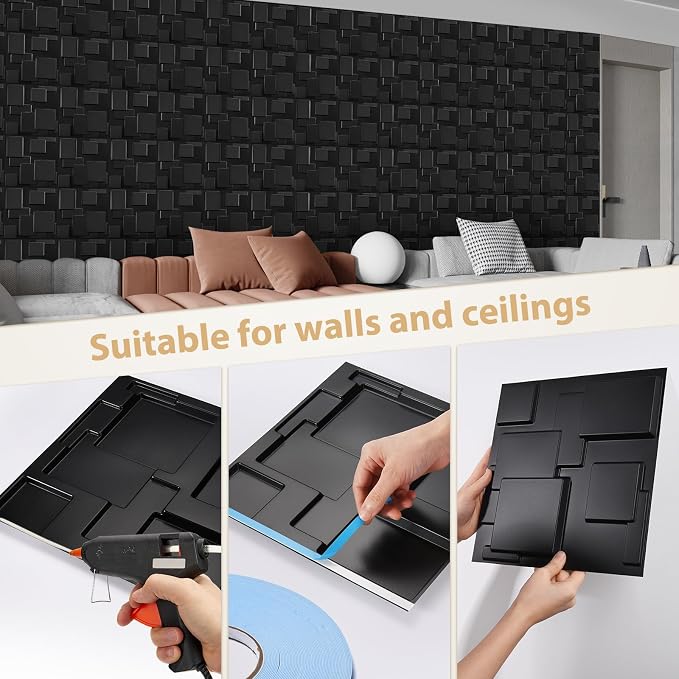 Heikki 30 Pack 3D Wall Panel for Interior Wall Décor, PVC Flower Textured Wall - Image 3