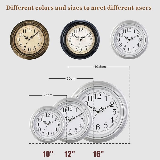 Plumeet Small Retro Wall Clock - Image 6