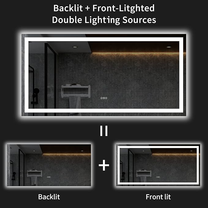LOAAO 72X36 LED Bathroom Mirror - Image 7